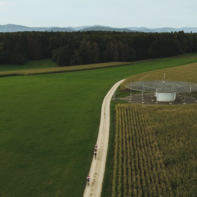 Riders climbing the Gempen gravel ascent